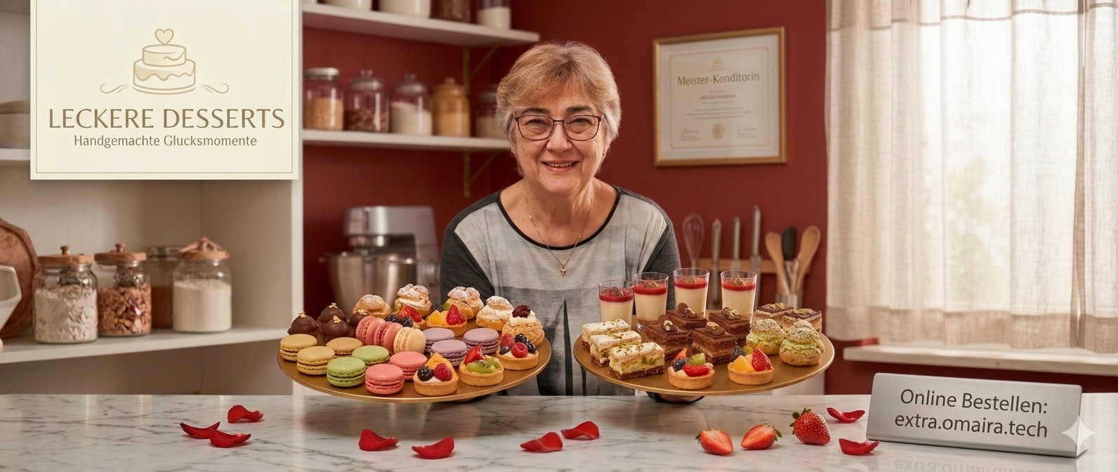 Leckere Desserts — Handgemachte Glücksmomente von Meister-Konditorin Omaira